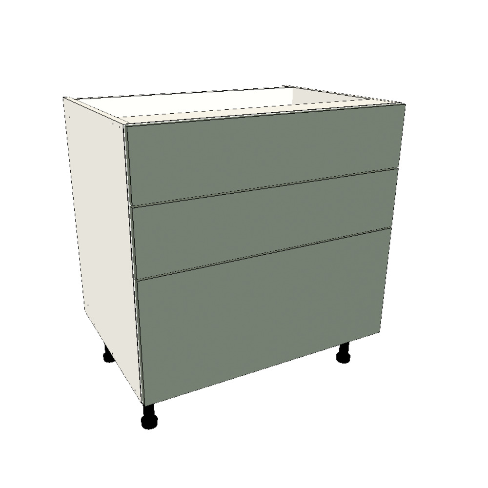 800mm 3 Drawer Base Cabinet