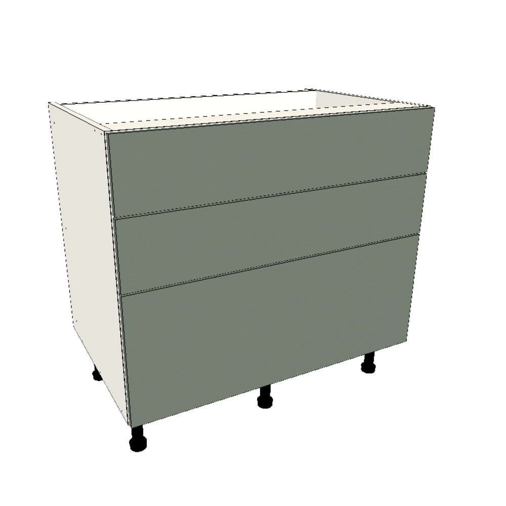 900mm 3 Drawer Base Cabinet